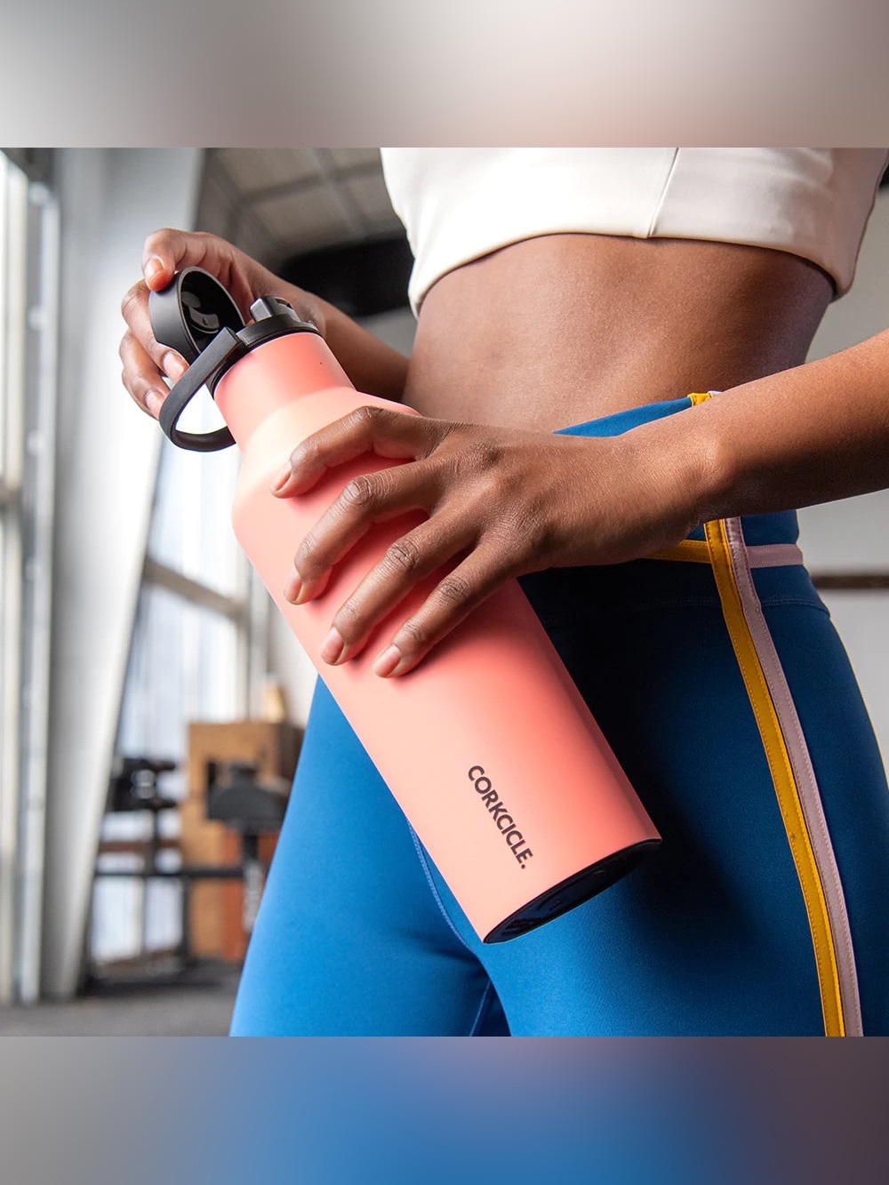 NWT Corkcicle® Series A Sport Canteen Insulated Bottle Coral 32 Oz W/ Crossbody
